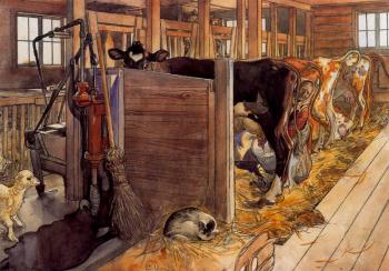 卡爾 拉爾森 The Cowshed Carl Larsson